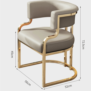 Chaise de salle à manger de luxe en vente dans les hôtels, bureau de vente de <span class=keywords><strong>salon</strong></span> de beauté, chaise de canapé Mahjong pour <span class=keywords><strong>salon</strong></span> de manucure, chaise de maquillage pour client - Product Image 2