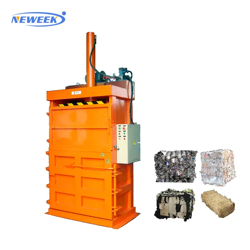 NEWEEK waste recovery scrap metal baling machine hydraulic baling press plastic used clothing baler machine for recycling