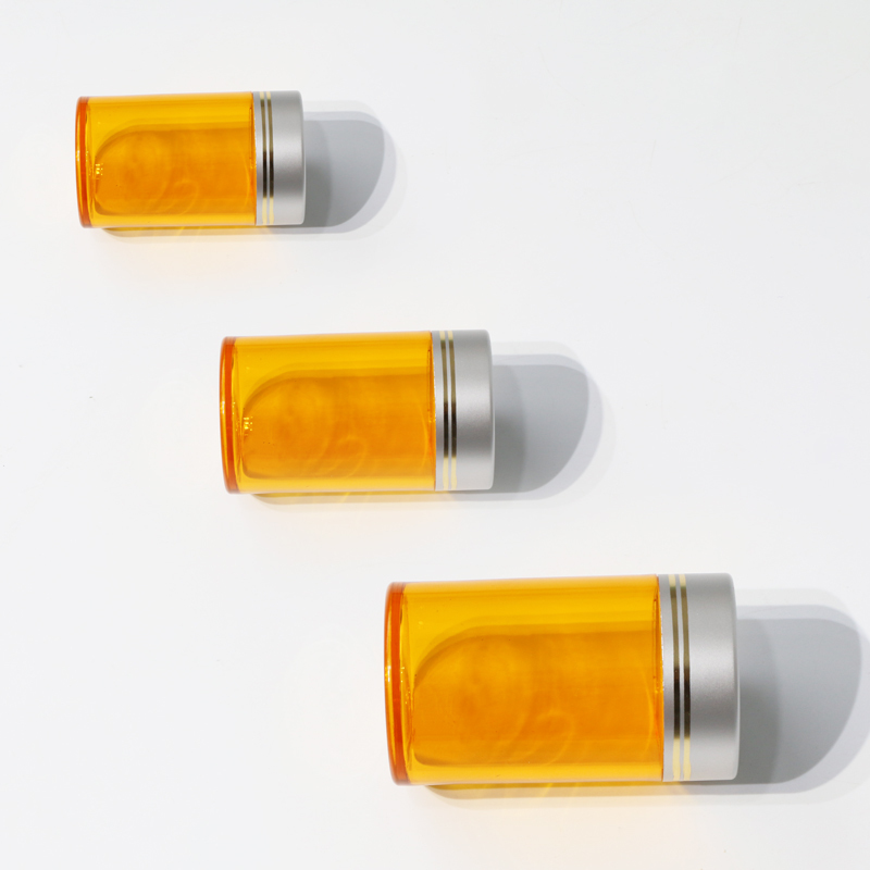clear orangewith silver cap