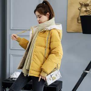 Pullover Seamless Daunenjacke Damen Wool Leather Down Puffer Jacket Winter Hooded Coat - Product Image 5