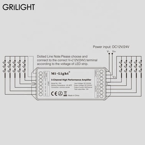 Controlador de luz LED RGB CCT, Control de luz, 5 CANALES, amplificador de alto rendimiento, CE RoHS - Product Image 6
