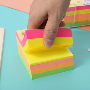 Bloc de notas personalizados al por mayor, cubos de papel coloridos, Bloc de notas no viscoso, bloque de papel, cubos de notas