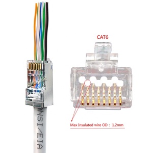 Fabrika desteği EZ tipi 8P8C ağ RJ45 Cat6 Cat6A FTP konnektörleri geçmek - Product Image 4