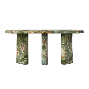 Sang trọng màu xanh lá cây Onyx giao diện điều khiển Bảng với phù hợp với Onyx chân đầy đủ đá thiết kế - Product Image 2