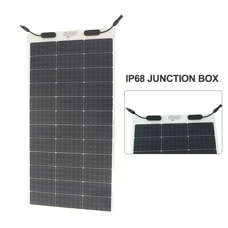 Painel Solar de Alta Eficiência 100 Watt ETFE Sunpower 12V 30W 50W 100 w 120W 150W 200W Painel Solar Semi Flexível para uso doméstico
