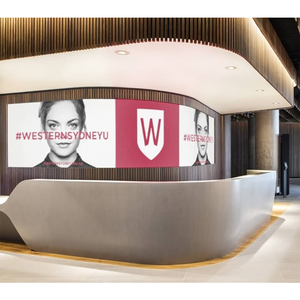 Superficie solida in marmo panno Corian bancone negozio di colore personalizzato scrivania di ricezione del Computer per la vendita - Product Image 2
