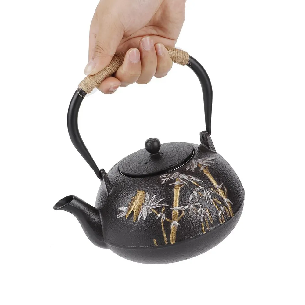 Logo personalizzato antico cinese giapponese Design Dragonfly 800 300Ml Kungfu Drinkware Teaware set da tè bollitore in ghisa teiera