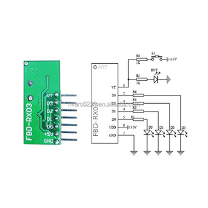 433MhzワイヤレスRFモジュールリモートコントロールスイッチ1527 Ledライト用4CHレシーバーおよびRFトランスミッターモジュールのデコードAsk - Product Image 4