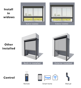 3m 4m 5m 6m 7m 8m 9m 10m Wide Smart Wifi Windproof Screen Persianas motorizadas Zip Screen Ziptrack blind - Product Image 4