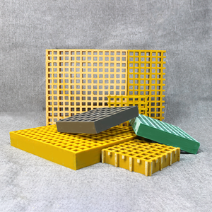Heavy Duty High Strength Footbridge <strong>Floor</strong> Walkway <strong>Grating</strong> 20*20+38*38 mm Mini <strong>Mesh</strong> Frp Grp <strong>Grating</strong>