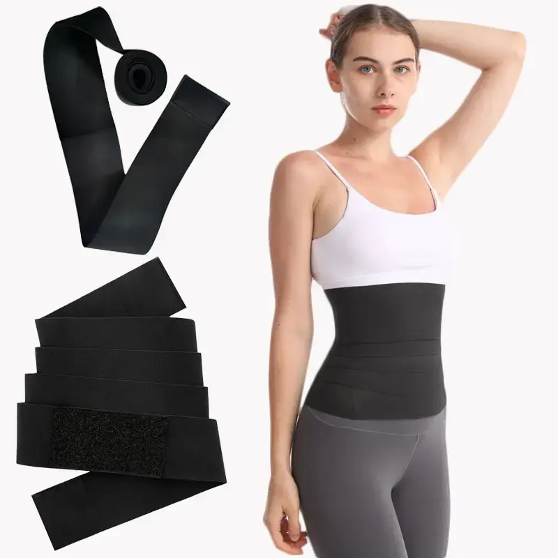 One Size Verstelbare 4 M Lange Elastische Compressieband Buik Wrap Taille Trainer Riem Voor Vrouwen