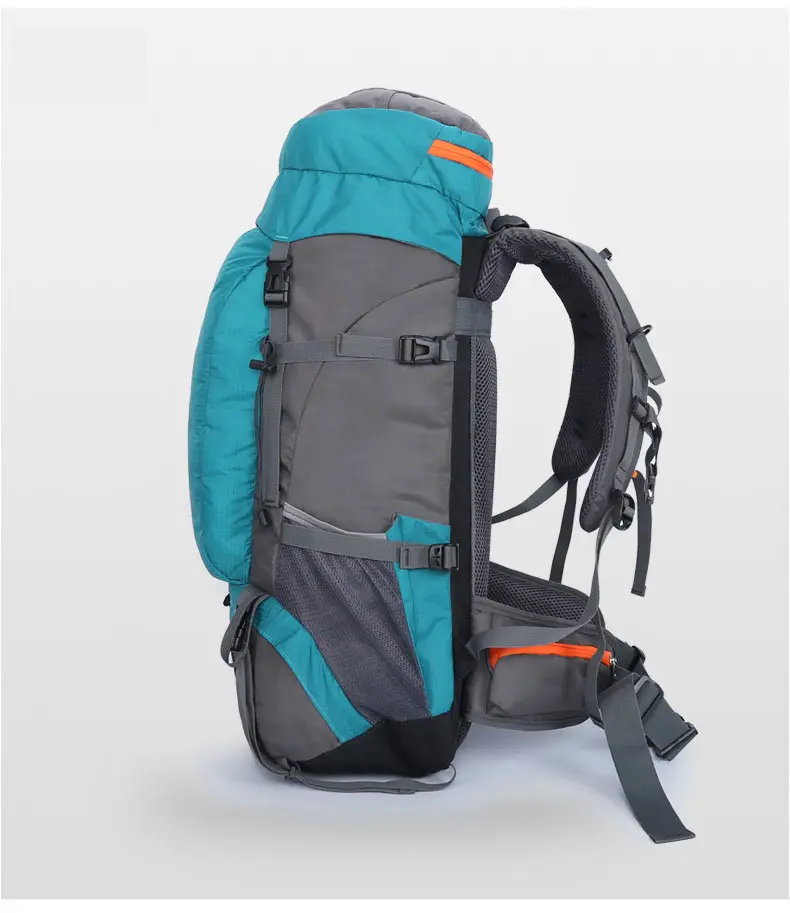 กระเป๋าเป้สะพายหลังสำหรับปีนเขา,กระเป๋าเป้สำหรับปีนเขาเดินป่าปีนเขาตั้งแคมป์กิจกรรมกลางแจ้งปี60L