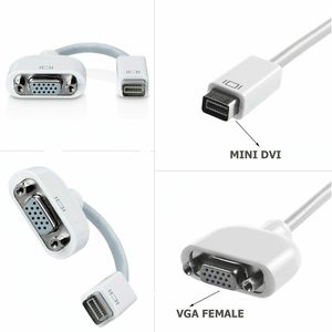 Apple Mac iMac Macbookモニタープロジェクター用のミニDVIポートからVGAメスアダプターコンバーター - Product Image 5