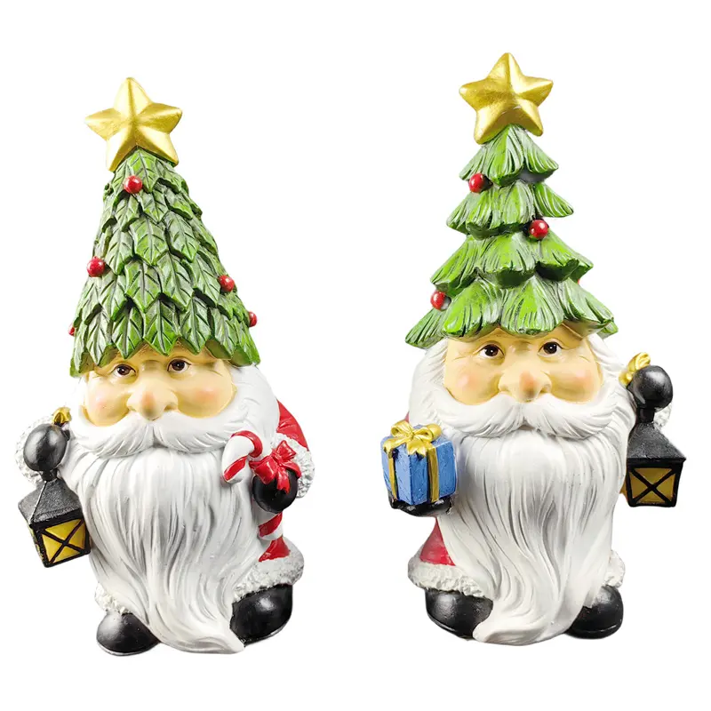 Luci Decorative natalizie figurine di nani di natale in resina ornamenti di babbo natale
