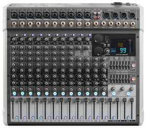 เครื่องมิกซ์เสียง12ช่องสัญญาณพร้อมบลูทูธและเครื่องเล่น MP3หน้าจอสีเต็มรูปแบบและเอฟเฟคเตอร์2x99 DSP - Product Image 1