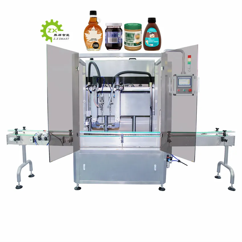 ZXSMART Automatic High Efficiency Tracking Piston Jam Jar Filling And Capping Machine Packing Production Line
