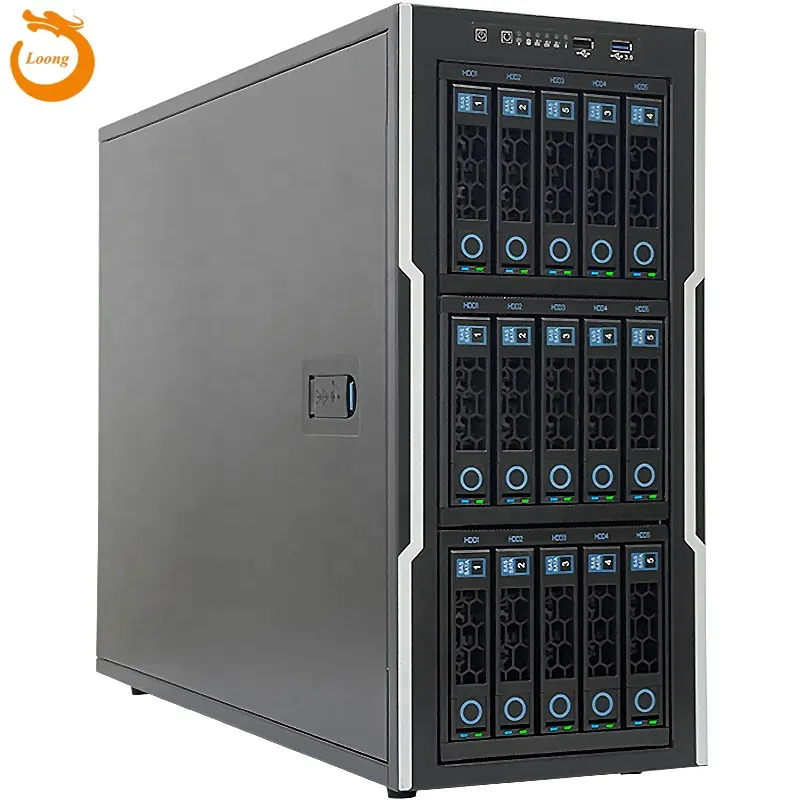 Zhenzloong-funda completa para ordenador ITX MATX, ATX, EATX, EATX, 15 bay, 4 GPU intercambiables, servidor gráfico, estación de trabajo, chasis