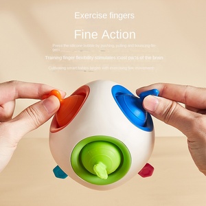 Children's Puzzle Colored Soft Rubber Soothing Ball, Bubble Player, Grasping and Pressing Board, Finger Fine Action Training <strong>Toy</strong> - Product Image 4