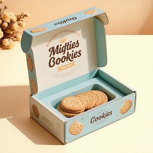 Tùy chỉnh in logo các tông đóng gói bánh ngọt tráng miệng bánh quy vận chuyển bưu phẩm hộp giấy <span class=keywords><strong>Cookie</strong></span> Hộp bao bì thực phẩm hộp - Product Image 2