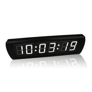 Good Quality 3 Inch <strong>7</strong> <strong>Segment</strong> 12V Power Supply <strong>LED</strong> Wall Clock Digital HH:MM:SS Format <strong>Countdown</strong> Stopwatch Electronic <strong>Timer</strong> - Product Image 2