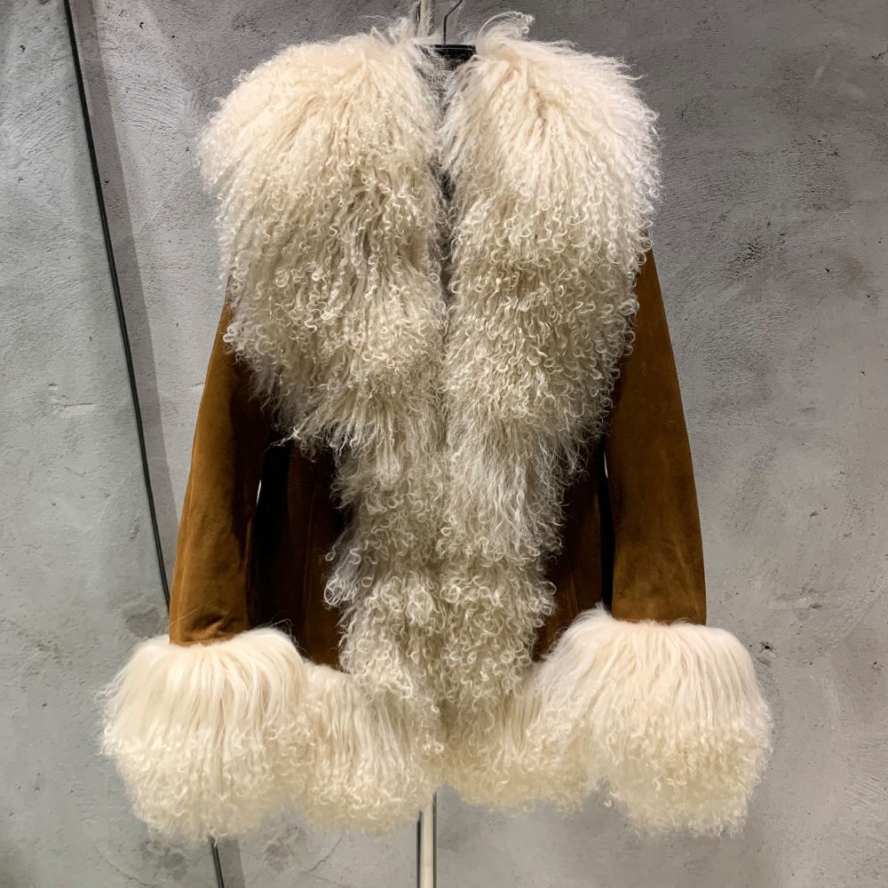Mky suede +beige fur