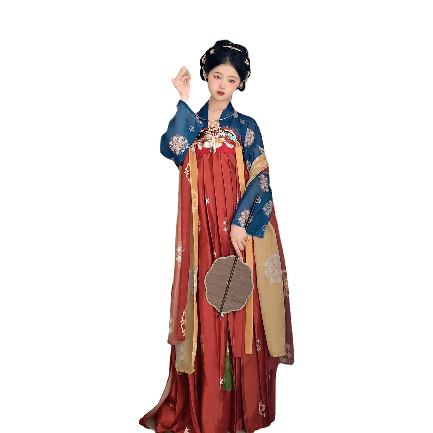 Hanfu-vestido chino tradicional de una pieza para mujer, bonito vestido de Hanfu modificado moderno, venta al por mayor