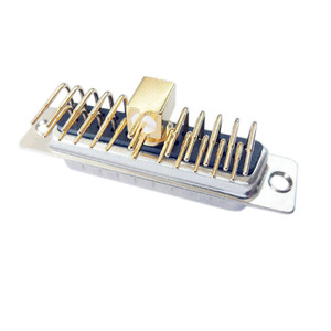 Conector de alta corriente 21W1 D-sub personalizado 10/20/30/40A Terminal de conexión macho/hembra coaxial doblado de 23 pines personalizable - Product Image 3