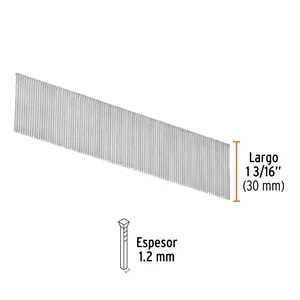 Truper CLNE-18 Common Nail 5000 Clavos Calibre 18 30 mm Flat Head with Diamond Point Carton Packing for Construction - Product Image 1