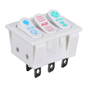 Triple 9-pin Rocker <strong>Switch</strong> KCD4 Rocker <strong>Switch</strong> Red Power <strong>Switch</strong> 250V - Product Image 5