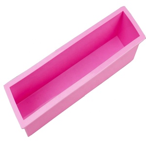 מלבן DIY סיליקון סבון תבניות ערכת כיכר גדול סיליקון תבניות סבון ברים עם תיבת עץ וחותך custom סבון תבניות - Product Image 2