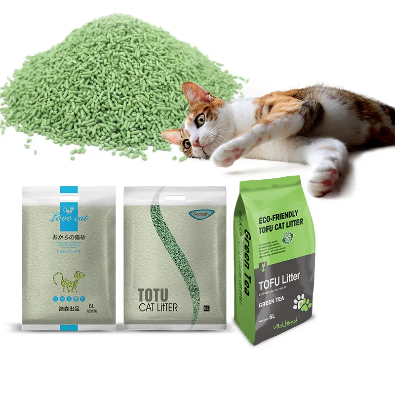 Pet Product Supplies 100% Natural Plant Rapidamente Clumping Flushable Tofu Cat Litter