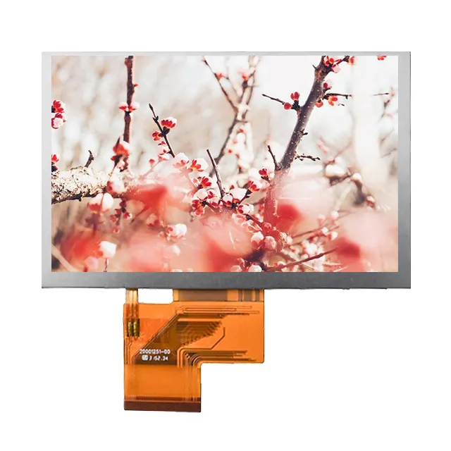 Panel Tampilan IPS LCD Luar Ruangan, Monitor Lcd Layar Sentuh 5.0 Inci 800*480 RGB 40PIN TFT Fhd