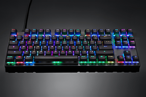 Teclado pequeño personalizado de fábrica, 87 teclas, Rosa, con cable, mecánico, RGB, translúcido, idioma ruso, para videojuegos - Product Image 6