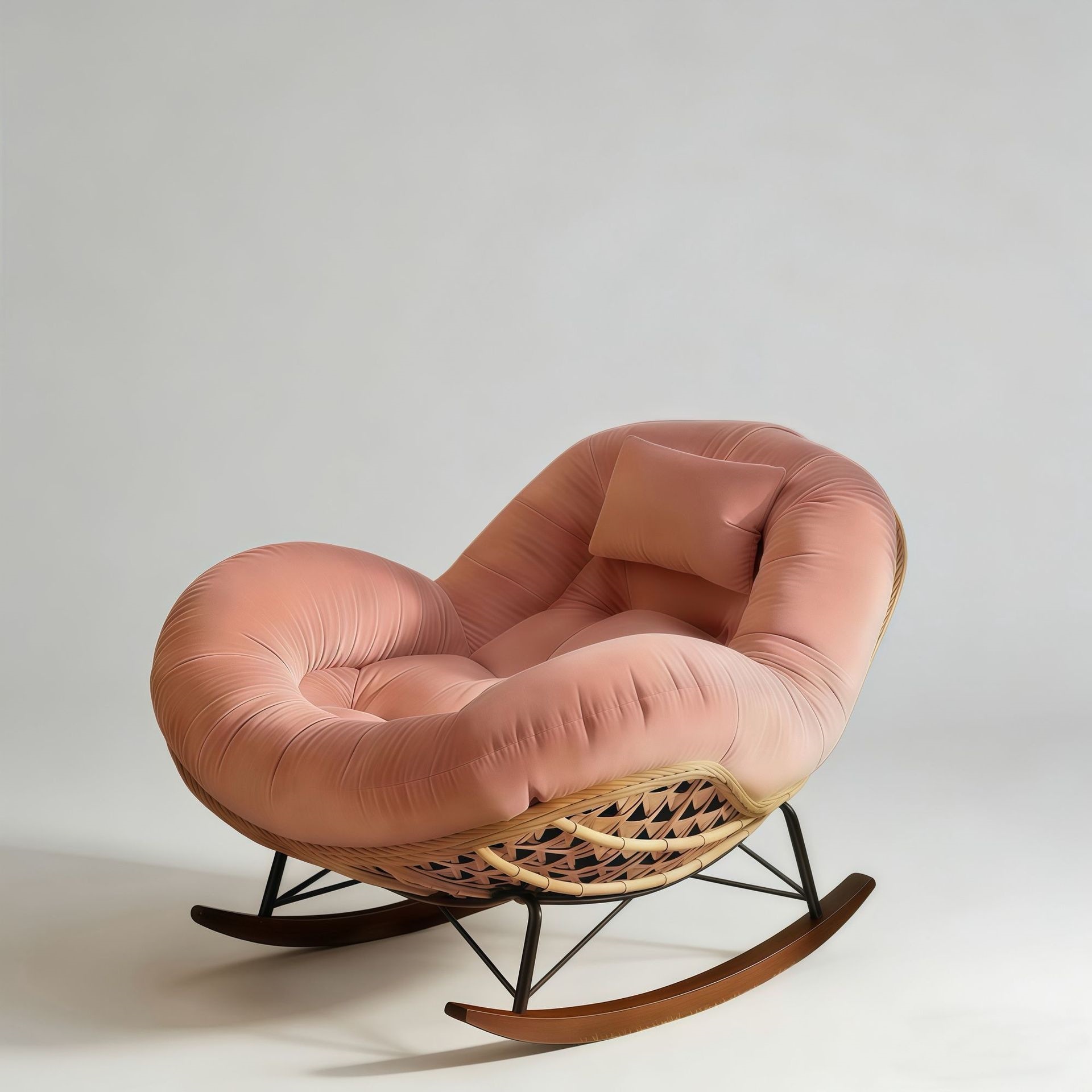Blush powder-skin-friendly chenille-handmade rattan weaving