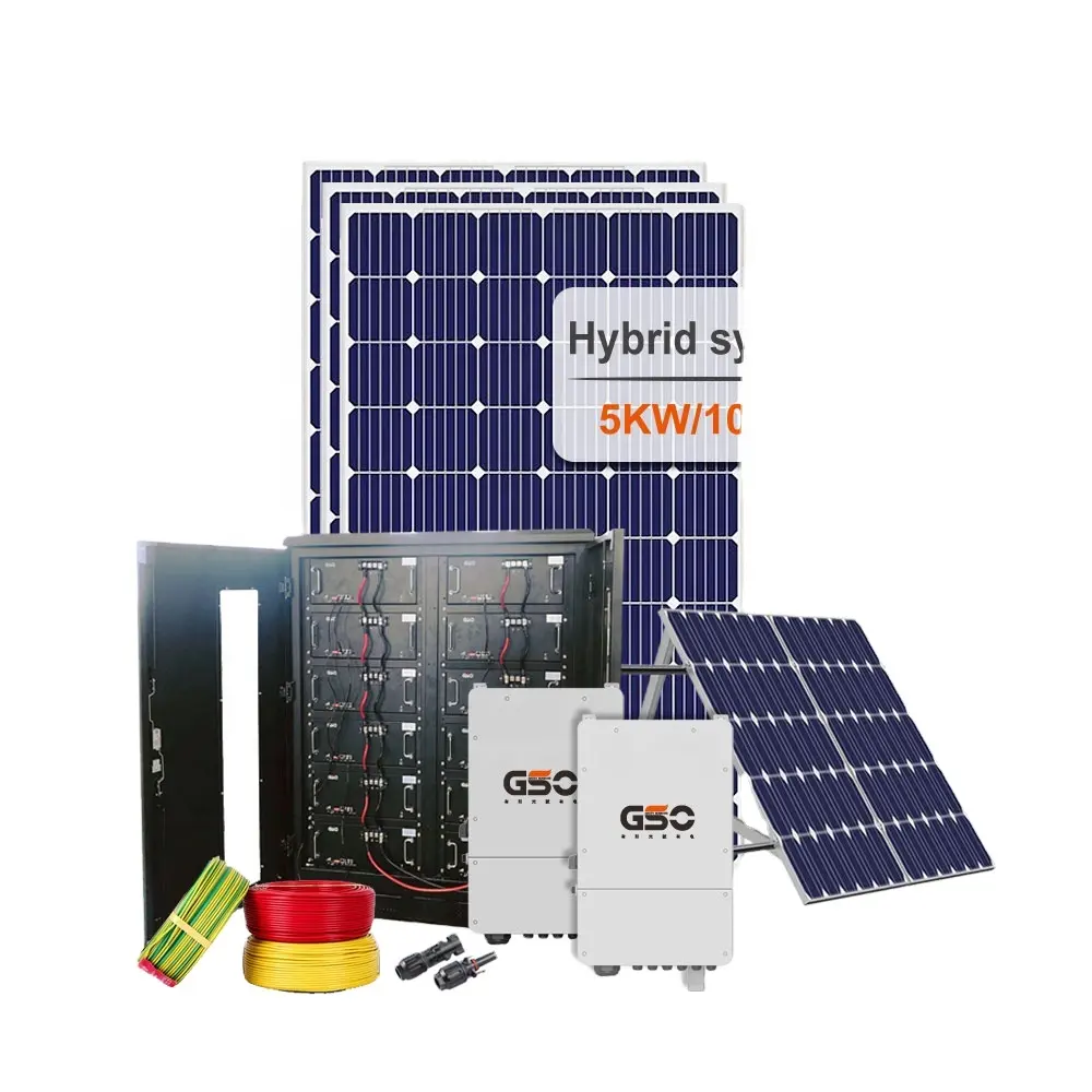 Kit pannello solare domestico 15kw alimentatore a energia solare sistema di pannelli solari 15000w con batteria agli ioni di litio