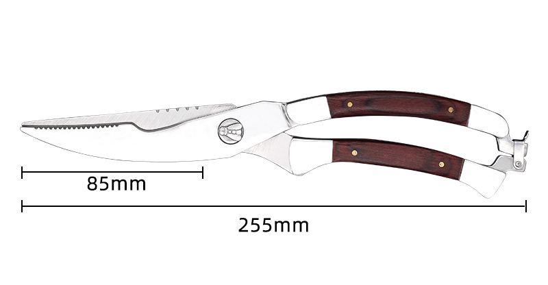 Kitchen Scissors Stainless Steel Kitchen Chicken Bone Scissors Fish Chicken Scissors