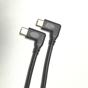 USB3.1 TYPE-C <strong>20CM</strong> Black Cable Right-Angle <strong>USB</strong> C/Type C Data Cables