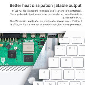Portatile e potente tastiera ufficiale Raspberry Pi 500 scheda madre tutto in uno basato su processore a braccio Quad Core a 64 Bit - Product Image 4