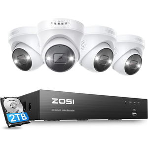 ZOSI 3K PoE <strong>Security</strong> Camera <strong>System</strong> 8 Port 16CH 8MP 5MP Person Vehicle Detection 2 Way Audio Color Night Vision PoE Camera <strong>System</strong> - Product Image 1