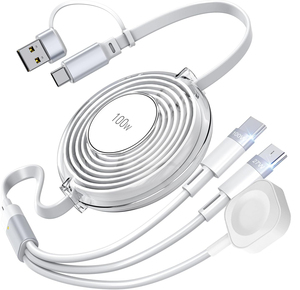 耐久性のあるデータケーブル3 in 1 USB PD 100W高速充電ケーブルユニバーサル多機能携帯電話タイプC/Android充電器コード - Product Image 2