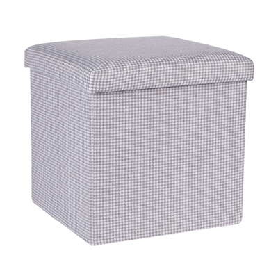 China Square fabric printed design Storage Ottoman square ottoman printed stool