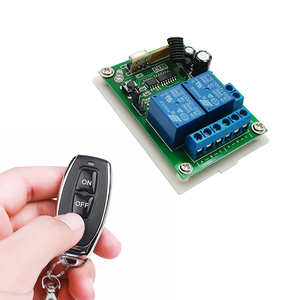 DC12V Wireless 2 canali Controller con trasmettitore 10A relè ricevitore RF telecomando Wireless per porta del Garage - Product Image 5