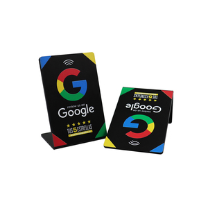 Custom PVC acrilico NFC Google Review Stand per QR Code Waterproof scheda di Feedback positivo Display ristorante Menu Social Media - Product Image 3