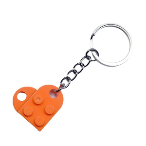 Wholesale Custom Creative <strong>Promo</strong> Building Block Keychain Toy Bricks Rectangular Acrylic Heart <strong>Key</strong> Chain - Product Image 4