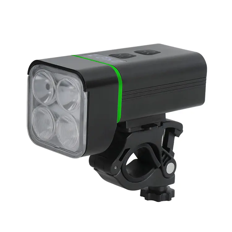 Lumière frontale Led intelligente pour vélo, haute puissance, 4000 Lumens, type-c Lcd, affichage de la batterie, étanche, Sports de plein air, lumière d'équitation de nuit