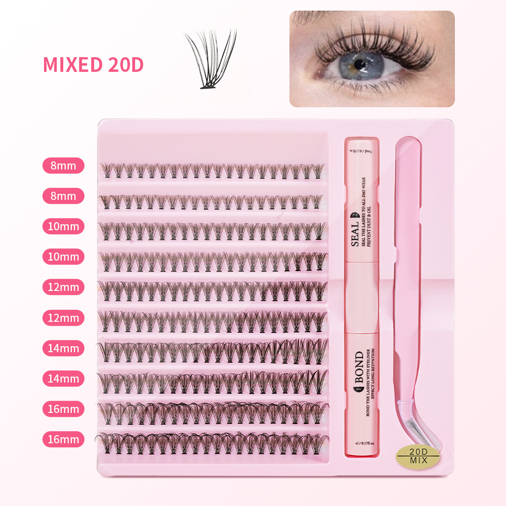 20D – avec colle, joint d'étanchéité et pince à épiler