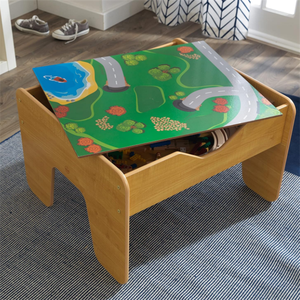 Hot Selling Reversible Top Aktivität stabelle Bausteine Kids Wooden Play Activity <span class=keywords><strong>Table</strong></span> - Product Image 5
