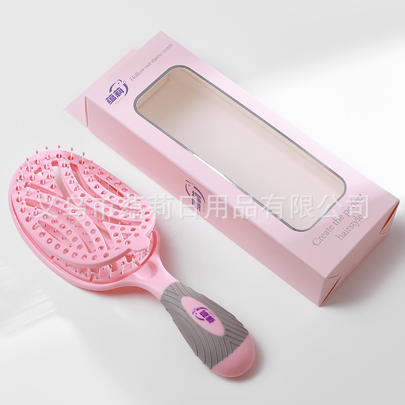 Sac OPP rose avec brosse de nettoyage et peigne intégrés