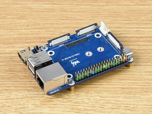 Mini taban kurulu (A) ahududu Pi hesaplama modülü 4, yerleşik konnektörler dahil: CSI/DSI/FAN/USB/RJ45 Gigabit Ethernet