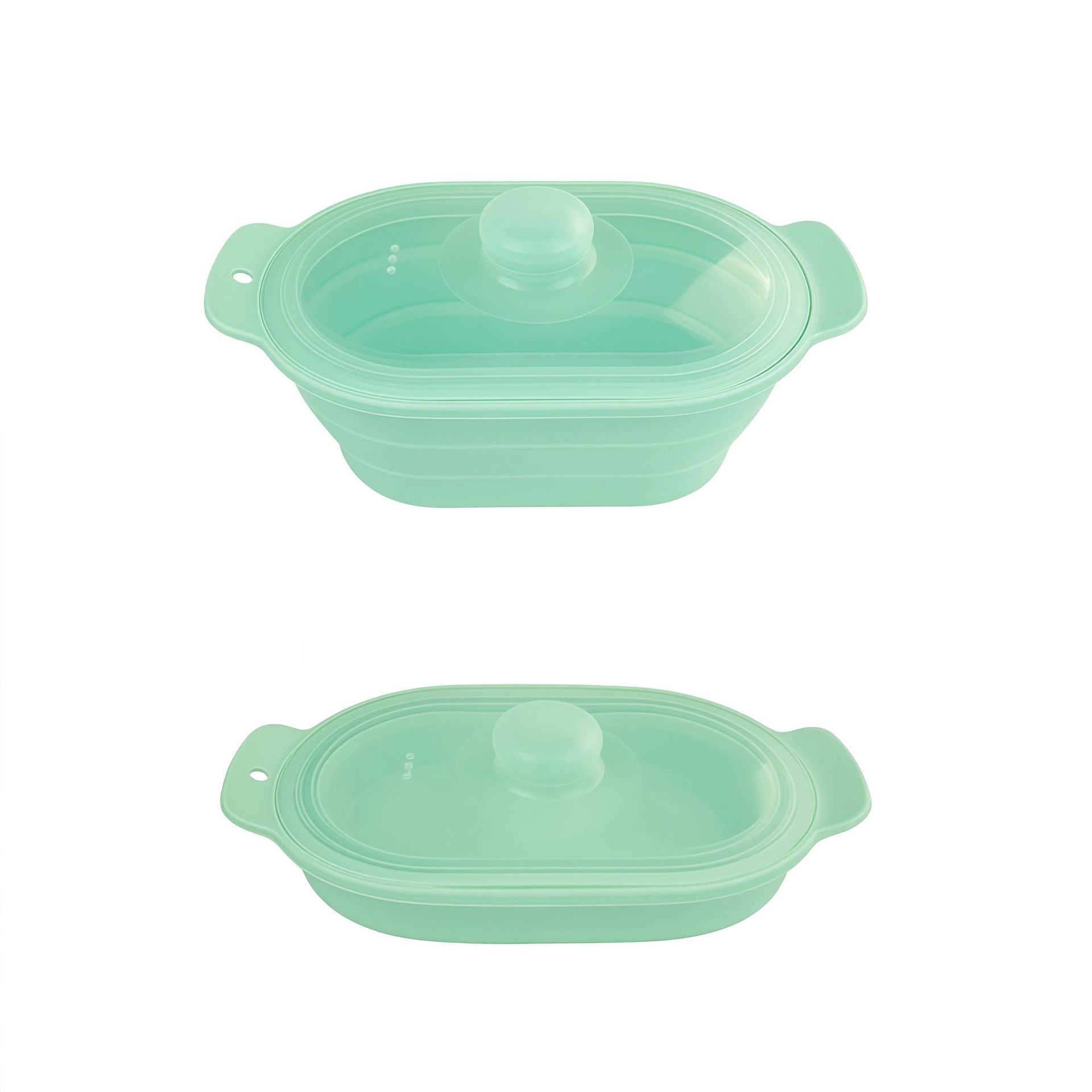 Rectangular-apple green-foldable steamer